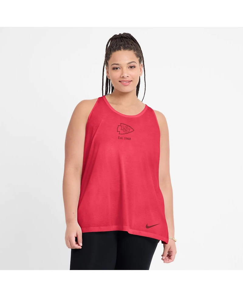 Nike Women's Red Kansas City Chiefs Glory Crisscross Performance Tank Top