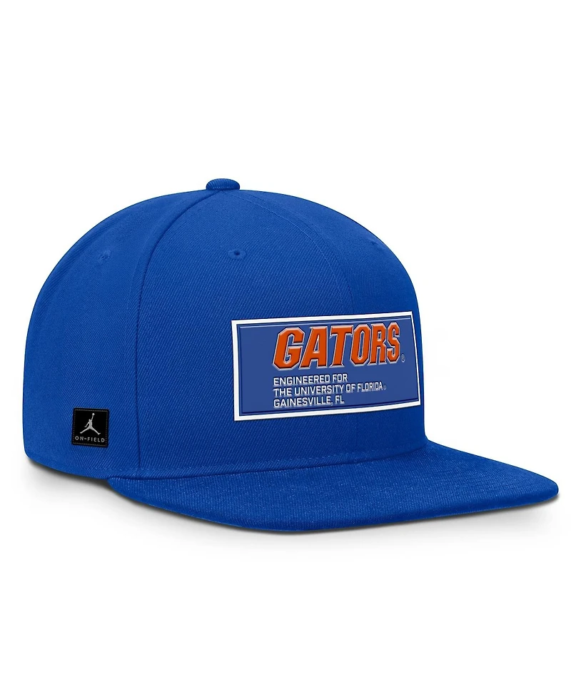 Jordan Men's Royal Florida Gators 2025 On-field Patch Pro Dri-fit Snapback Hat