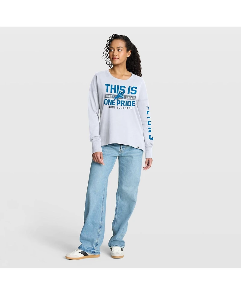 Fanatics Women's White Detroit Lions Hometown Legacy Long Sleeve T-Shirt