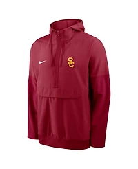 Nike Men's Cardinal Usc Trojans Anorak Half-Zip Hoodie Jacket