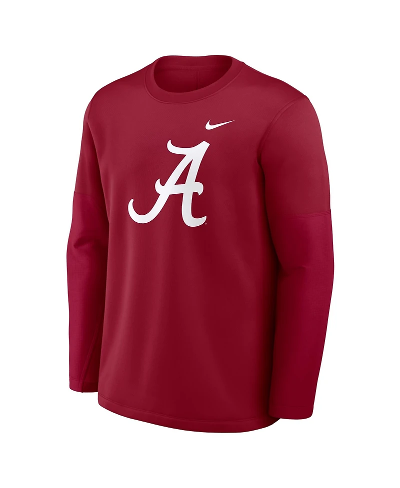 Nike Men's Crimson Alabama Tide 2025 Sideline Coach Performance Long Sleeve T-Shirt