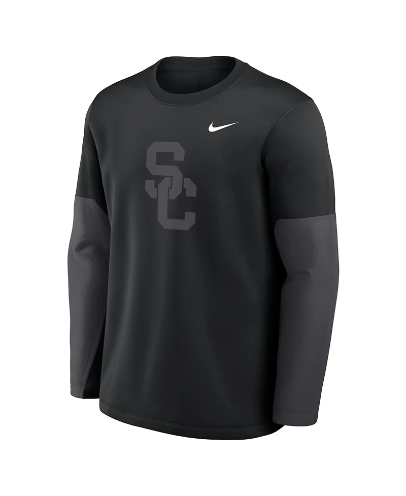 Nike Men's Black Usc Trojans 2025 Sideline Coach Performance Long Sleeve T-Shirt
