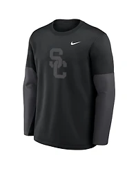 Nike Men's Black Usc Trojans 2025 Sideline Coach Performance Long Sleeve T-Shirt