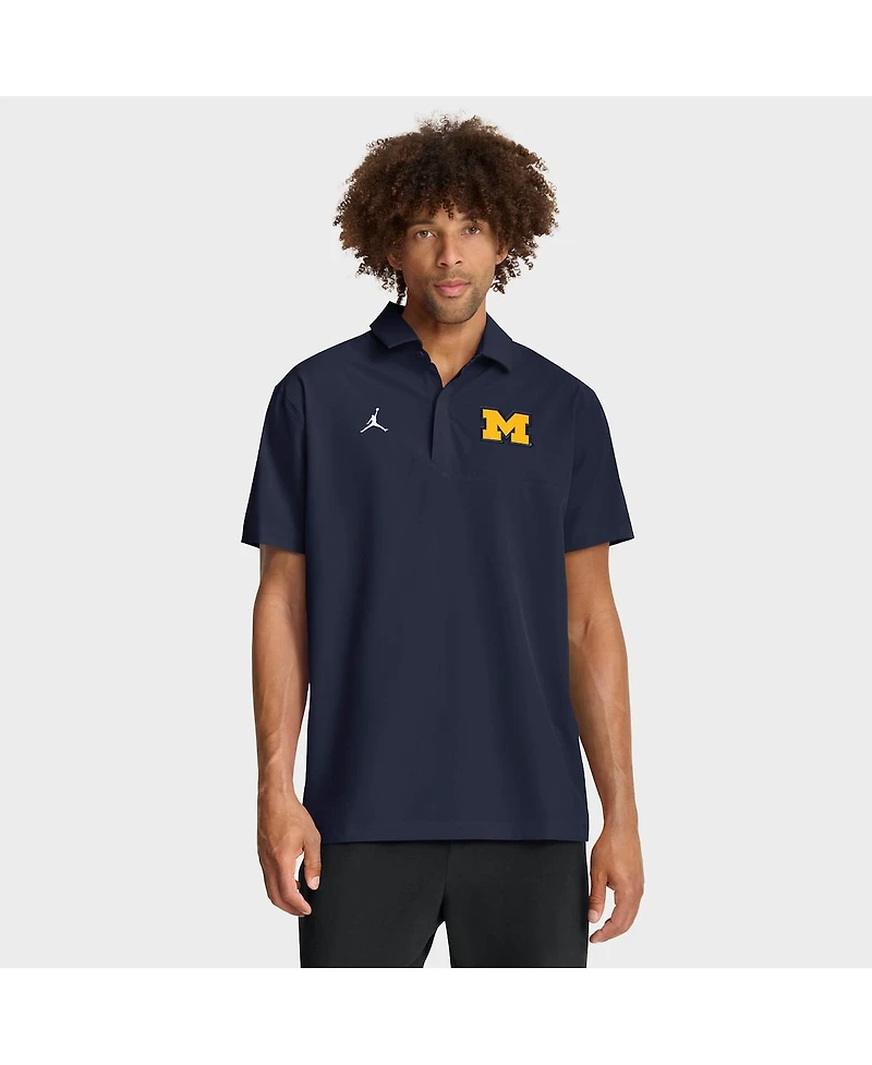 Jordan Men's Navy Michigan Wolverines 2025 Coaches Sideline Polo
