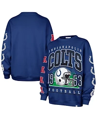 '47 Brand Women's Royal Indianapolis Colts Go Big Oversized Pullover Sweatshirt