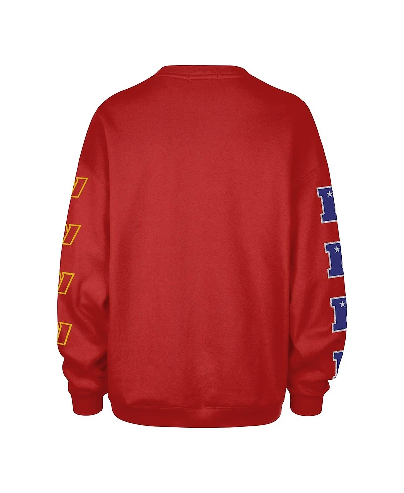 '47 Brand Women's Burgundy Washington Commanders Go Big Oversized Pullover Sweatshirt