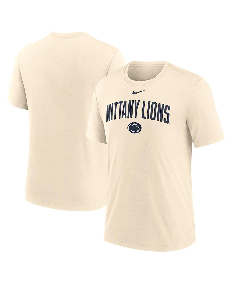 Nike Men's Natural Penn State Nittany Lions Arch Logo Triblend T-Shirt