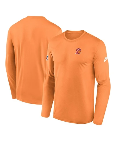 Nike Men's Orange Tampa Bay Buccaneers Legend Small Logo Performance Long Sleeve T-Shirt