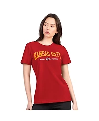 G-iii 4Her by Carl Banks Women's Red Kansas City Chiefs Super-Slim Lightweight Winning Crew T-Shirt