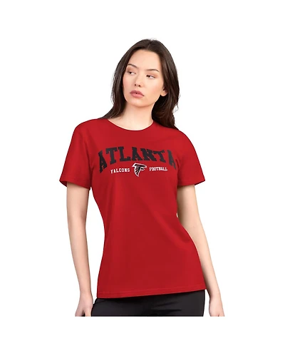 G-iii 4Her by Carl Banks Women's Red Atlanta Falcons Super-Slim Lightweight Winning Crew T-Shirt