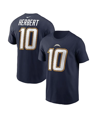 Nike Men's Justin Herbert Navy Los Angeles Chargers Alternate Super Name Number T-Shirt
