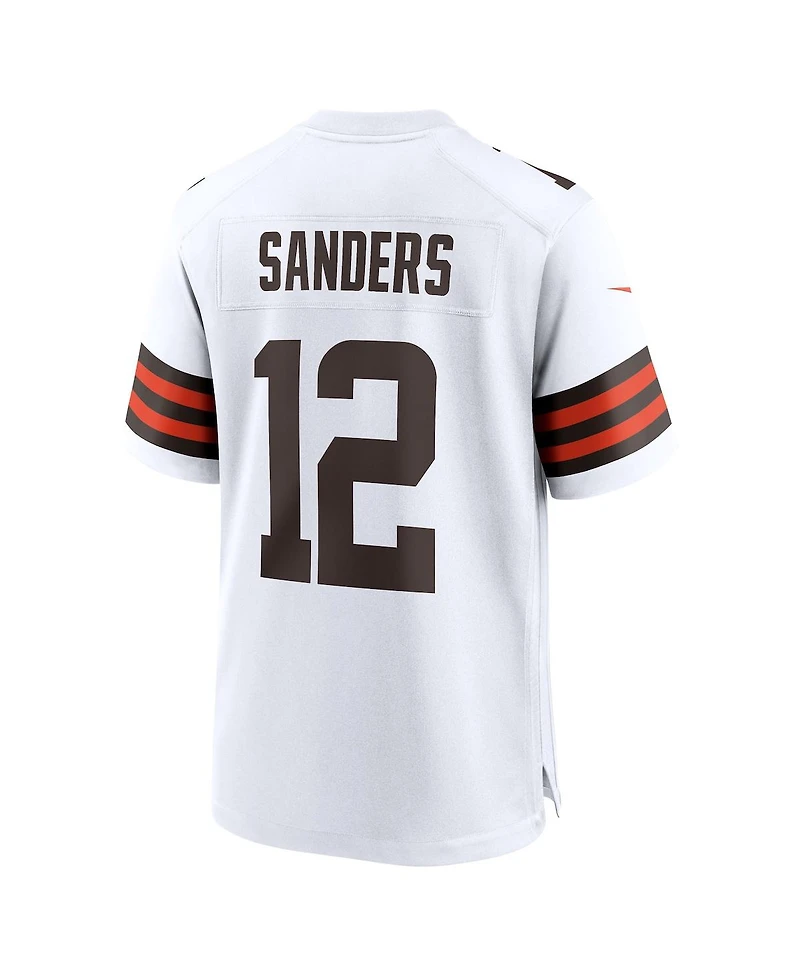 Nike Men's Shedeur Sanders White Cleveland Browns 2025 Nfl Draft Game Jersey