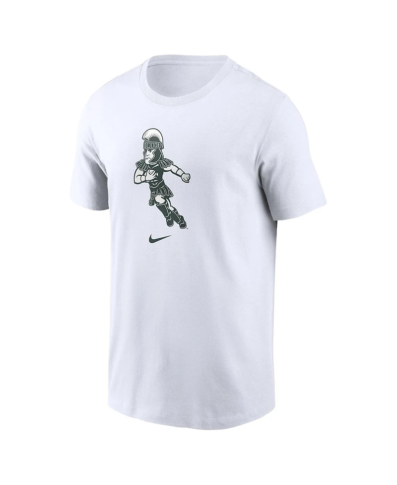 Nike Men's White Michigan State Spartans Football Sparty Sport T-Shirt