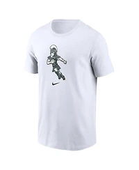 Nike Men's White Michigan State Spartans Football Sparty Sport T-Shirt