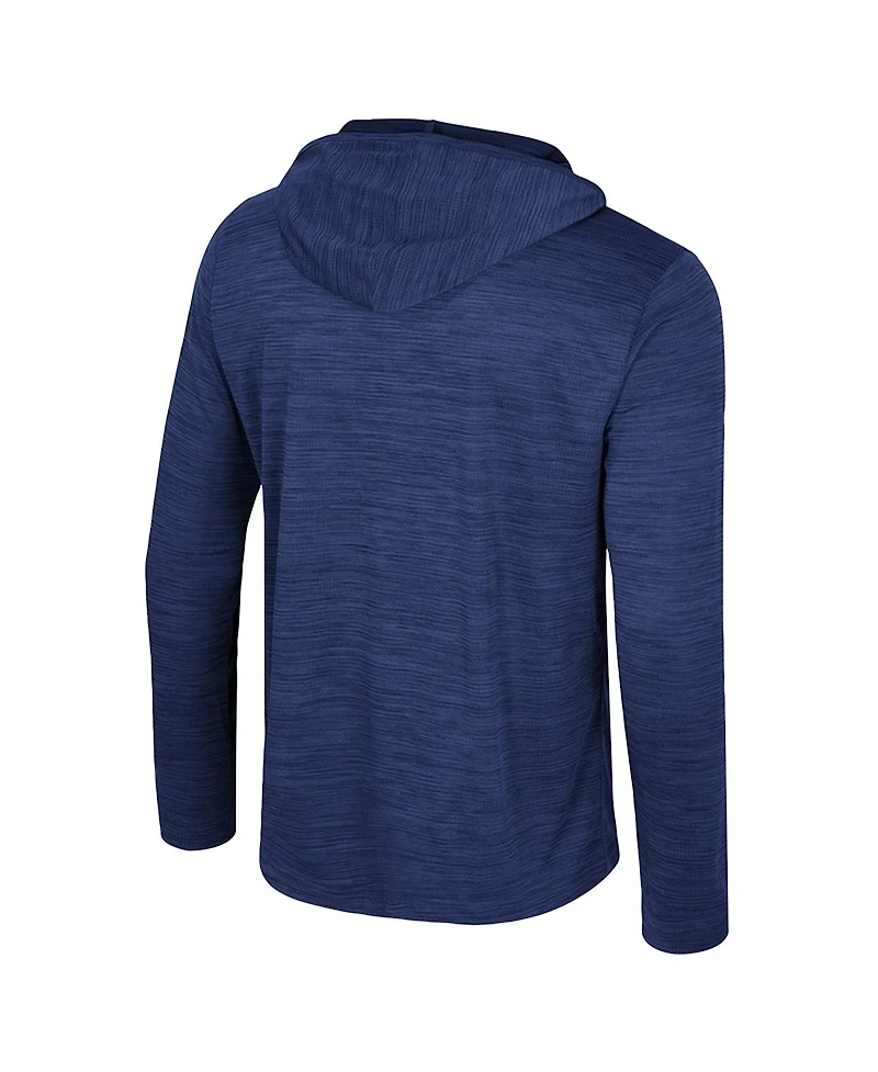 Colosseum Men's Navy Michigan Wolverines Always Sunny Lightweight Quarter-Zip Hoodie