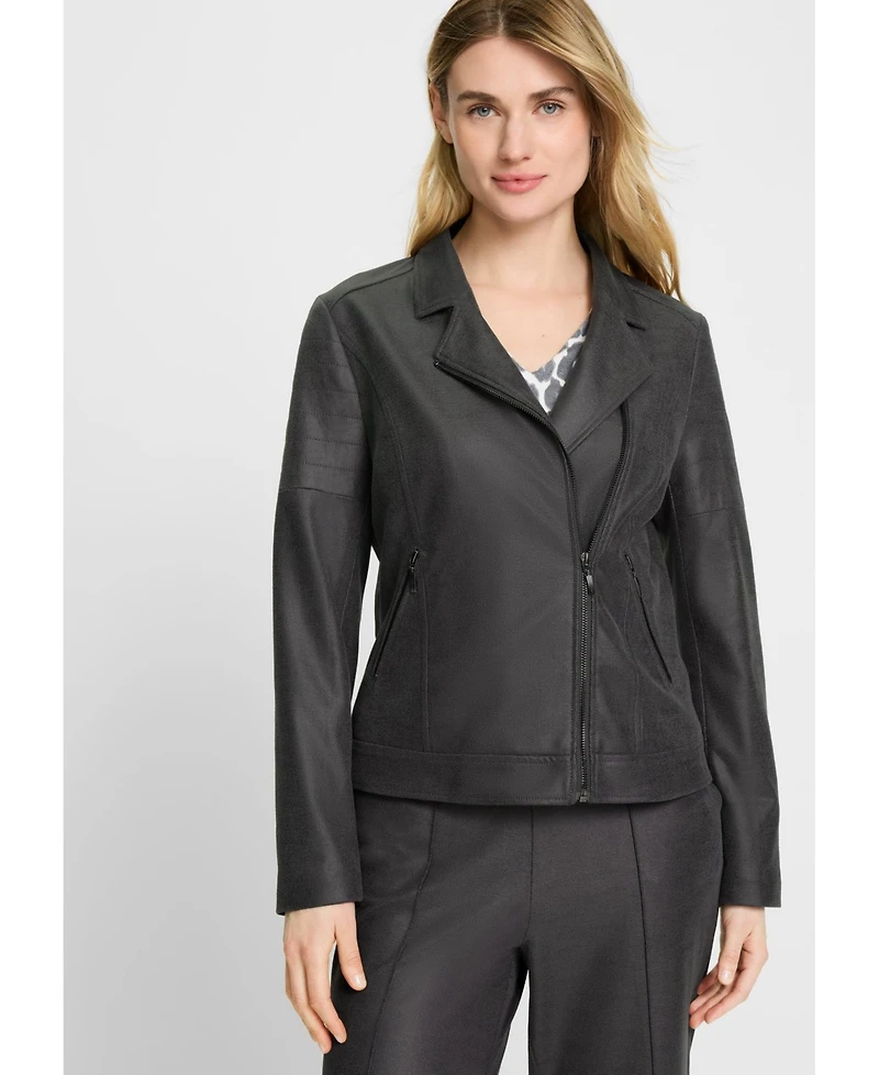 Olsen Women's Coated Biker Jacket