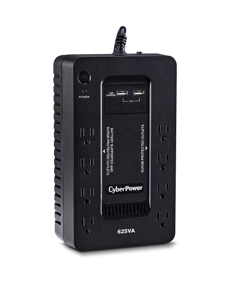 CyberPower ST625U 8-Outlet 625VA/360W Surge Protection and Battery Backup Ups System, 2-Pack