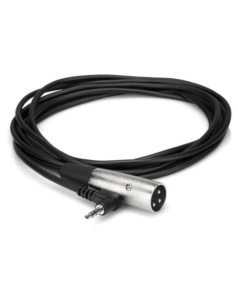 Hosa Technology 5' Right Angle Stereo 3.5mm, 1/8", Mini Male to 3 Pin Xlr male, Xvm-105M