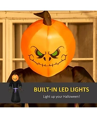 Homcom 7' Halloween Inflatable Decoration Reaper Ghost Pumpkin