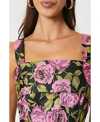 Coast Wide Strap Jacquard Midi Dress