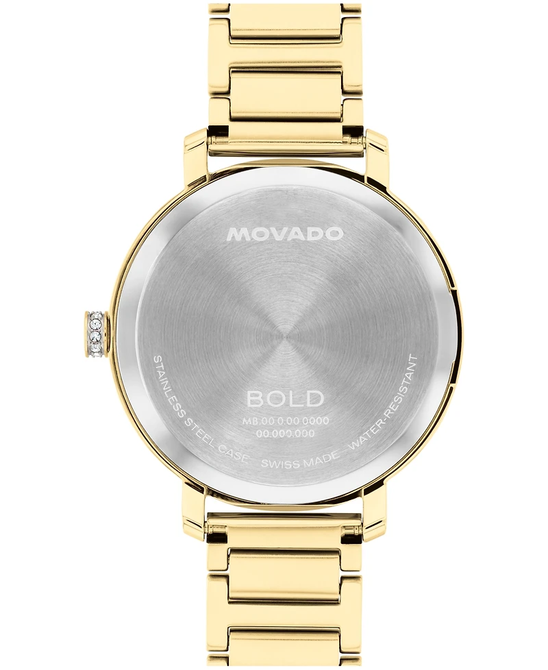 Movado Women's Bold Evolution 2.0 Swiss Quartz Light Gold Steel Watch, 34mm