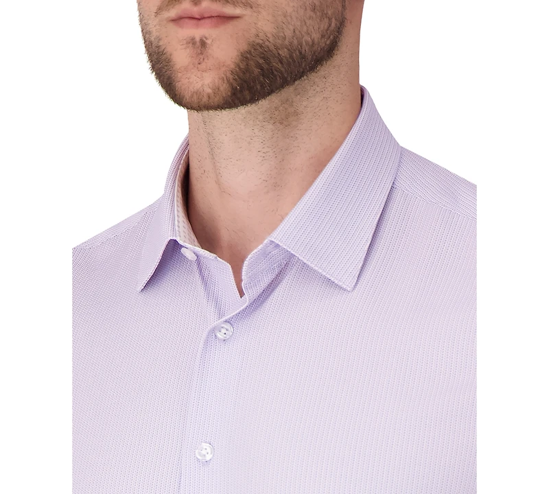 Report Collection Men's 4-Way Geo Print Dress Shirt
