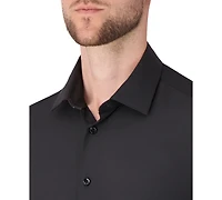Report Collection Men's Long Sleeve 4-Way Solid Woven Dress Shirt