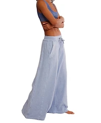Free People Women's Wait A Minute Extra Wide Leg Knit Pants