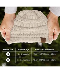 KeaBabies 3pk Warmzy Baby Beanies, 0-36 months Hats, Winter Hat for Newborn, Infant, Toddlers, Boys, Girls