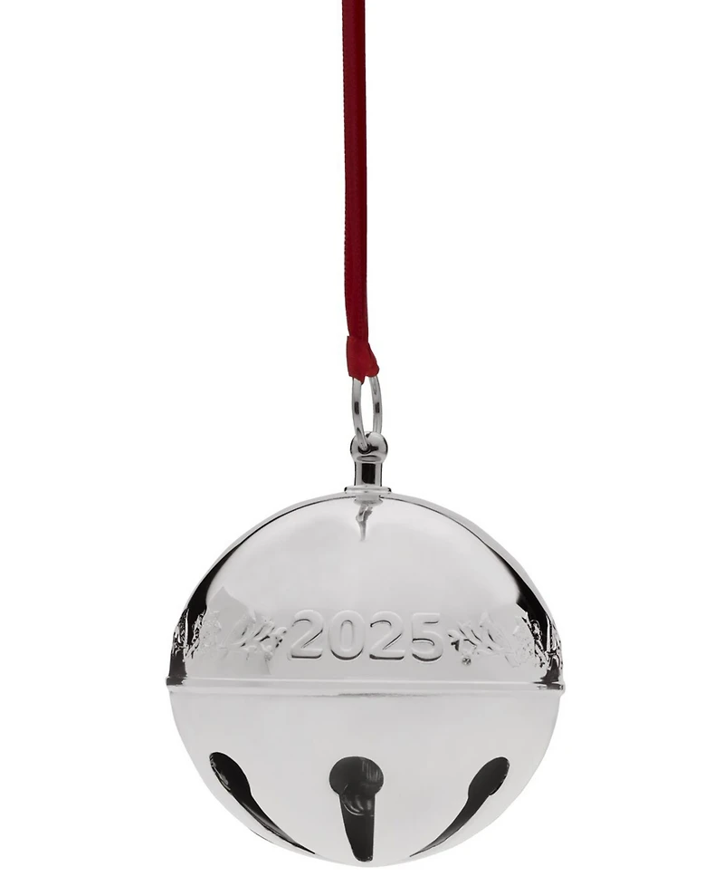 Wallace 2025 Silver-Plated Pierced Sleigh Bell Ornament, 55th Edition