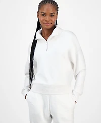 And Now Women's Cozy Scuba Quarter-Zip Sweatshirt, Macy's Exclusive