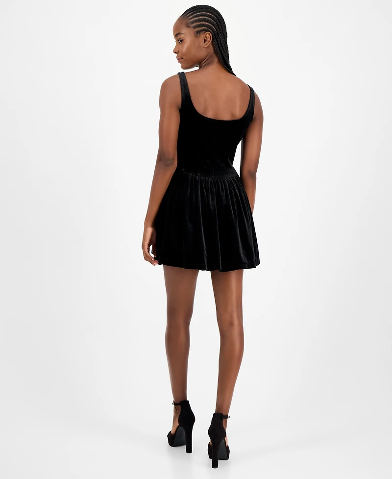 And Now This Women's Velvet Corset Mini Dress, Macy's Exclusive