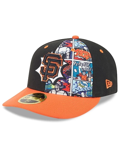 New Era Men's Black/Orange San Francisco Giants 2025 Mlb Diamond Hero Edition Low Profile 59FIFTY Fitted Hat