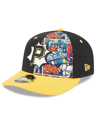 New Era Men's Black/Gold Pittsburgh Pirates 2025 Mlb Diamond Hero Edition Low Profile 59FIFTY Fitted Hat