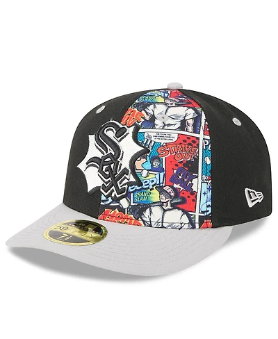 New Era Men's Black/Gray Chicago White Sox 2025 Mlb Diamond Hero Edition Low Profile 59FIFTY Fitted Hat