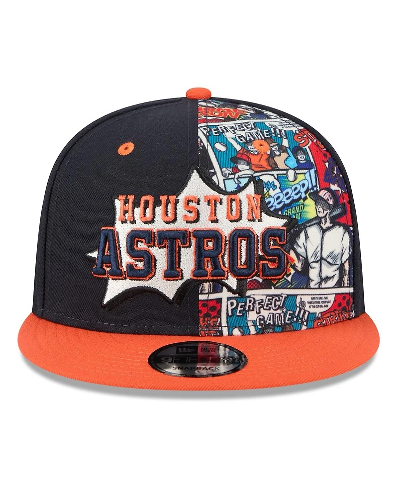 New Era Men's Navy/Orange Houston Astros 2025 Mlb Diamond Hero Edition 9FIFTY Snapback Hat