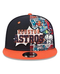 New Era Men's Navy/Orange Houston Astros 2025 Mlb Diamond Hero Edition 9FIFTY Snapback Hat