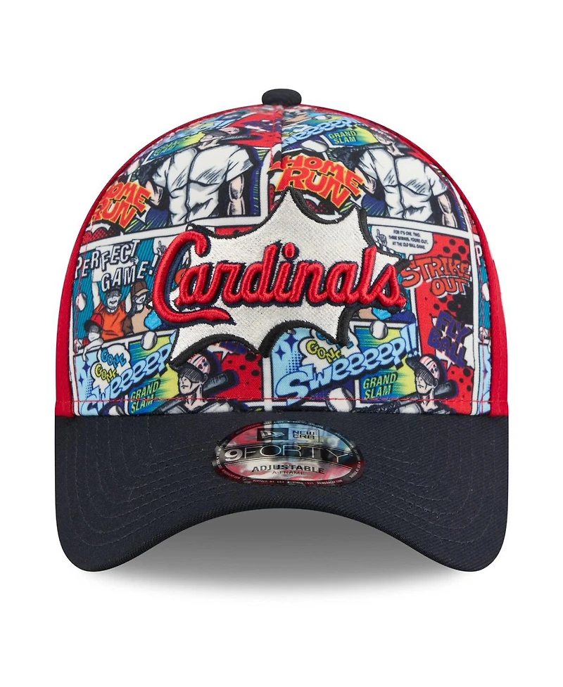 New Era Men's Red/Navy St. Louis Cardinals 2025 Mlb Diamond Hero Edition A-Frame 9FORTY Adjustable Hat