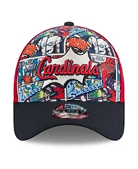 New Era Men's Red/Navy St. Louis Cardinals 2025 Mlb Diamond Hero Edition A-Frame 9FORTY Adjustable Hat