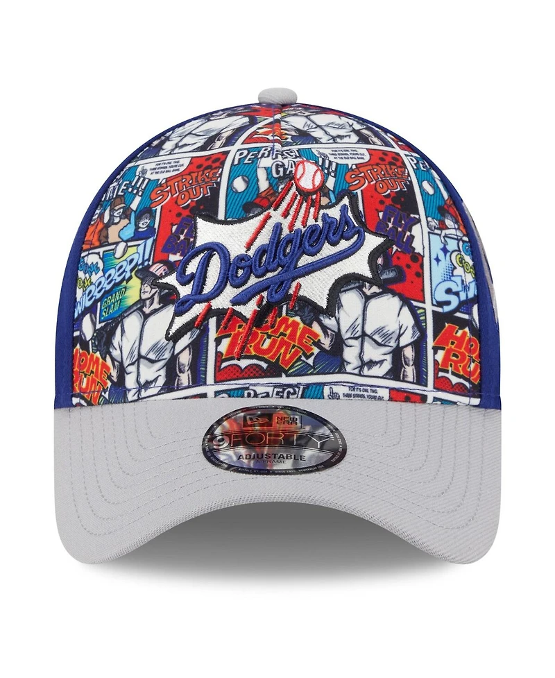 New Era Men's Royal/Gray Los Angeles Dodgers 2025 Mlb Diamond Hero Edition A-Frame 9FORTY Adjustable Hat