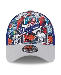 New Era Men's Royal/Gray Los Angeles Dodgers 2025 Mlb Diamond Hero Edition A-Frame 9FORTY Adjustable Hat