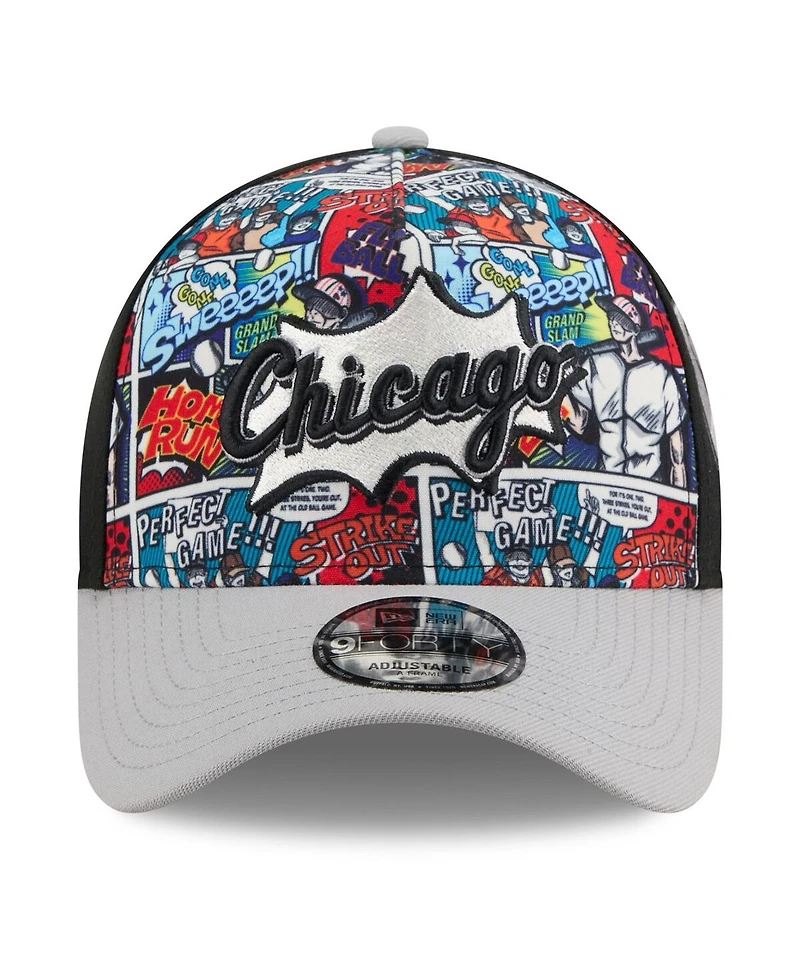 New Era Men's Black/Gray Chicago White Sox 2025 Mlb Diamond Hero Edition A-Frame 9FORTY Adjustable Hat