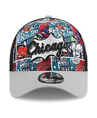 New Era Men's Black/Gray Chicago White Sox 2025 Mlb Diamond Hero Edition A-Frame 9FORTY Adjustable Hat