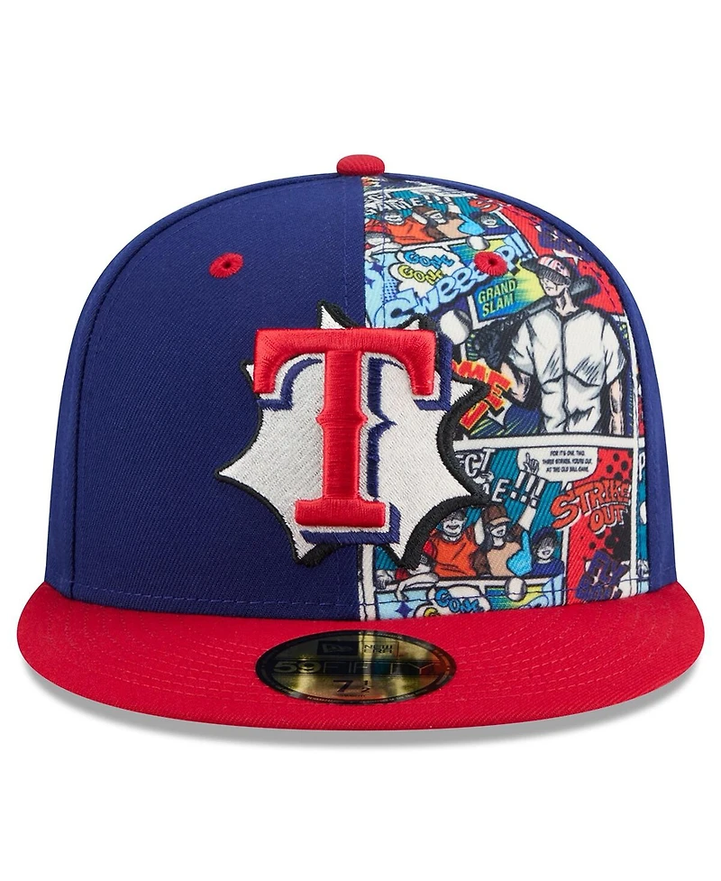New Era Men's Royal/Red Texas Rangers 2025 Mlb Diamond Hero Edition 59FIFTY Fitted Hat