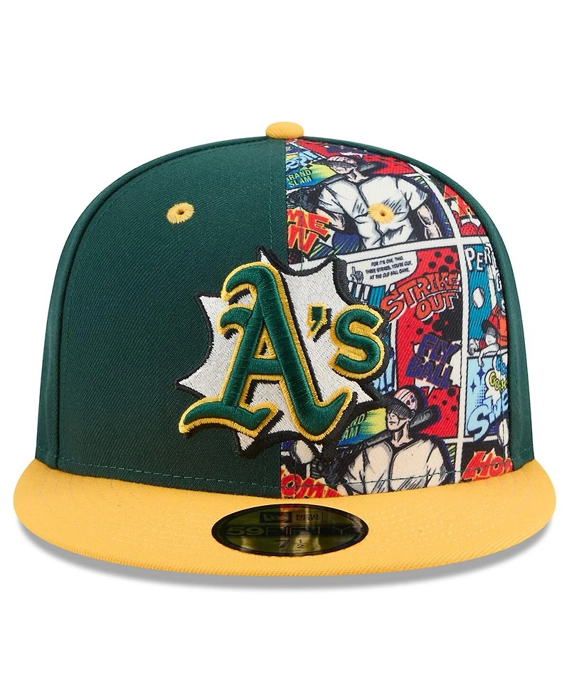 New Era Men's Green/Gold Athletics 2025 Mlb Diamond Hero Edition 59FIFTY Fitted Hat