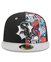 New Era Men's Black/Gray Chicago White Sox 2025 Mlb Diamond Hero Edition 59FIFTY Fitted Hat