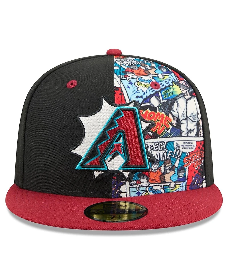 New Era Men's Black/Red Arizona Diamondbacks 2025 Mlb Diamond Hero Edition 59FIFTY Fitted Hat