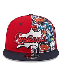 New Era Big Boys and Girls Red/Navy St. Louis Cardinals 2025 Mlb Diamond Hero Edition 9FIFTY Snapback Hat