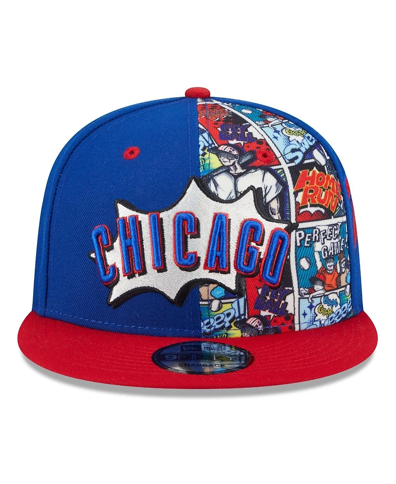 New Era Big Boys and Girls Royal/Red Chicago Cubs 2025 Mlb Diamond Hero Edition 9FIFTY Snapback Hat