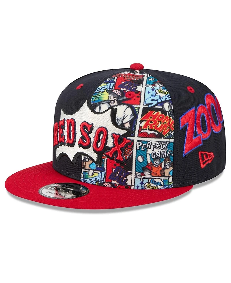 New Era Big Boys and Girls Navy/Red Boston Red Sox 2025 Mlb Diamond Hero Edition 9FIFTY Snapback Hat